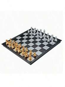 3-In-1 Premium Wooden Chess Set With Foldable Storage Box, Includes Classic Chess, Checkers And Backgammon, Suitable For Adults - Multicolor - View 9