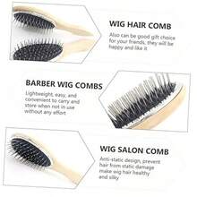 Professional Wig Styling Kit: Upgraded Steel Pin Wig Brush – Anti-Static & Anti-Frizz Detangler Comb For Synthetic & Human Hair Wigs - Multicolor - View 3