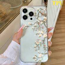 Ốp điện thoại trong suốt, đục lỗ, họa tiết hoa lan trắng trang nhã, thích hợp làm quà tặng sinh nhật và Giáng sinh cho các cặp đôi, phụ nữ, con gái, bạn gái và các cô gái tuổi teen. Phiên bản quốc tế, không phải phiên bản nội địa. - Trong sáng - Xem 1