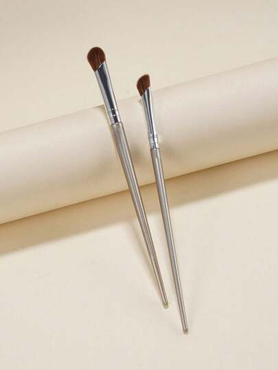 2pcs Portable Nose Makeup Brush,Sickle Shaped Angled Small And Big Nose Makeup Brush,Angled Highlight Brush,Contour Brush,Bronzer Brush,Nose Shadow Brush,Powder Brush,Professional Makeup Tool For Contouring,Imitating Finger-Shaped Makeup Brush