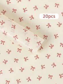 Bộ 20 giấy gói quà nơ đỏ, thích hợp làm quà tặng cho tiệc mừng em bé, giấy gói quà cho bé gái, giấy gói quà nơ xinh xắn, giấy gói quà phong cách retro cho tiệc tùng. - Nhiều màu - Xem 9