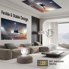 Magcubic HY300F投影仪，原生720P，支持8K，180°旋转，330ANSI流明，Android 14.0系统，支持WiFi 6和蓝牙5.4，具备自动梯形校正和手动对焦功能，家庭影院投影仪 - 白色 - 查看 2