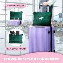 3 in 1 Travel Blanket Pillow Set - 350 GSM Thick Travel Blanket Airplane Compact with Bag Soft Bag with a Pocket Inflatable Travel Pillow for Camping and Car Trip Dark Green - Verde Oscuro - Ver 6