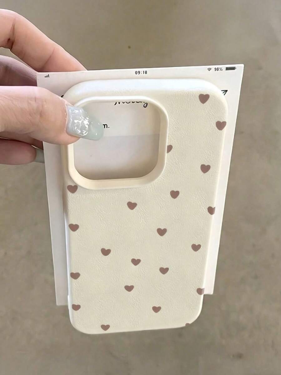 1个时尚爱心图案透明气囊手机壳，TPU材质，适合作为节日礼物，兼容 XS/XS Max/XR/11/12/13/14/15/16 Pro/Pro Max/14/15/16 Plus/17等型号，手机保护套 - 彩色 - 查看 1