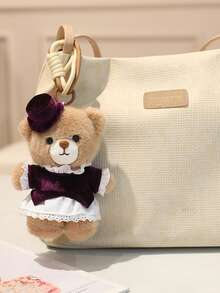 Llavero de peluche de oso de dibujos animados lindo, decoración de colgante de oso de peluche piloto para bolso, exposición de aviación, Comic Con, regalos de fiesta, muñeco de peluche, regalo de cumpleaños para niños, Navidad, Año Nuevo - Multicolor - Ver 16