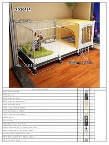 小型宠物笼别墅，带可拆卸托盘，室内犬笼，适合博美犬、柯基犬、泰迪熊犬等小型犬，也适合迷你兔、幼犬、小型动物。 - 拼接款 - 查看 18