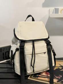 New Minimalist Unisex Casual Backpack, Large Capacity, Retro Japanese Harajuku Style Multi-Function Bag - Multicolor - View 1