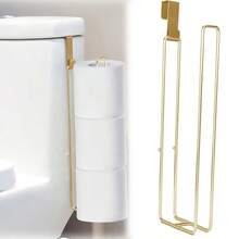 1 cái giá đỡ giấy vệ sinh không cần nước, phù hợp với cuộn giấy lớn, không cần dụng cụ, màu đen - Nhiều màu - Xem 2