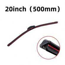 1pc Universal Frameless Dual Rubber Wiper Blade 13"14"16"18"19"20"21"22"24"26"28" Car Windshield Wiper Blade Replacement - 1PC - View 13