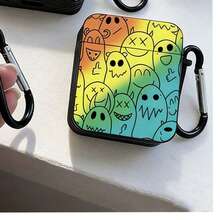 彩虹幽灵保护壳，兼容苹果无线充电盒，防刮擦、防摔 - 黑色 - 查看 7