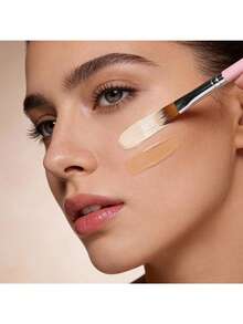 12支扁平遮瑕刷，小号遮瑕刷，眼部扁平化妆刷，用于遮瑕、晕染、定妆、抛光、上妆，多用途 - 彩色 - 查看 6