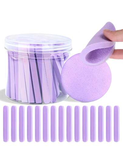 36 piezas Esponjas faciales de lavado comprimidas con caja de almacenamiento, esponja de limpieza facial para desmaquillante, esponja de lavado facial redonda, herramienta de belleza para el cuidado de la piel