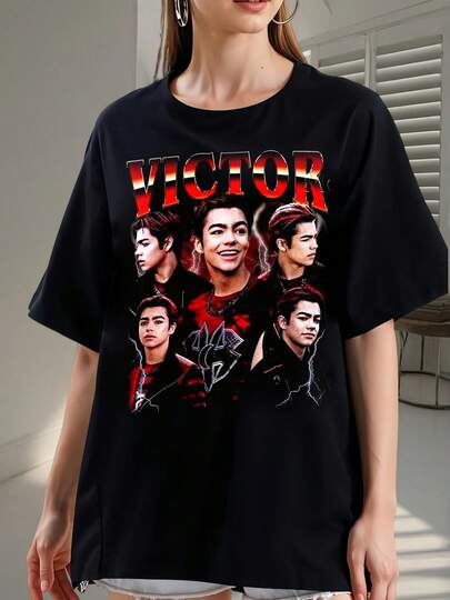 Victor's 90s Retro T-Shirt, Victor Zombies 4 Fan Graphic Tee, Gift For Men And Women, Printed T-Shirt 2196 - Made Of Pure Cotton, It's Soft And Breathable, Suitable For Both Men And Women. It's A Casual Shirt Suitable For All Seasons And A Stylish Souvenir. It's Suitable For Everyday Wear, Urban Fashion Enthusiasts, And Music Lovers.
