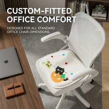 Summer Cooling Gel Seat Cushion Cute Cartoon Print Honeycomb Breathable Seat Pad Soft Elastic Office Chair Pad For Long Sitting Home Car Use Comfortable Cool Seat Cushion - 粉紅貓 - 查看 4