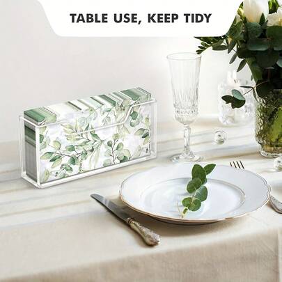 1 pieza Portarollo de toallas de invitados de acrílico, soporte vertical para servilletas y toallas de papel a prueba de salpicaduras para mesa de comedor y fregadero de cocina