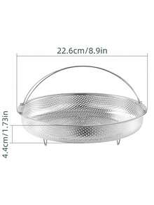 1pc Multifunctional Stainless Steel Steamer, Healthy For Cooking Buns, Fries, Vegetables And Fruits, Household Kitchen Utensil And Accessory - View 3