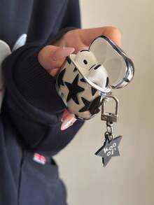 Ốp bảo vệ thiết kế ngôi sao đen, tương thích với 4, Pro 3, New Pro 2, phụ kiện tai nghe thanh lịch dành cho nữ. - màu đen - Xem 6