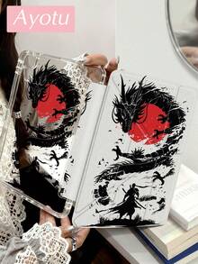 Ayotu Dragon Pattern Totem, Red Sun Compatible With Ipad A16 ,Pro 13 12.9 11, Air 11 13, Mini, Air 11inch Case,Kindle (11th Generation-2024 Release),Kindle Paperwhite 12th Gen 2024 - Multicolor - View 2