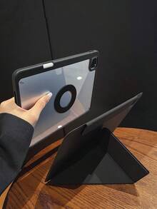 Magnetic Detachable Tablet Protective Case, Suitable For IPad A16, 3+Y Folding Design With Pen Slot, Transparent Acrylic Bottom Shell, Fits IPad 10th Gen, Also Fits IPad Pro 11" (2020/2021/2022), IPad Air 11" (M2), IPad Air 11" (M3), IPad Mini 7/6", Multi-Angle Stand, Smart Sleep/Wake Function, Also Fits IPad 9th Gen - Magnetic Bottom Shell - View 36