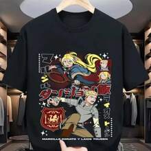 Marcille Concerned Delicious In Dungeon T-Shirt  Cartoon Anime Gift Clothes - Black - View 8