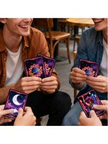 Elemento esencial para fiestas de alta calidad, juego interactivo inspirado en el tarot, 50 cartas clásicas de alta calidad, interacción de fiesta con estilo de tarot - Multicolor - Ver 2