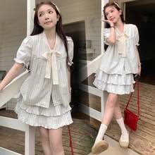 Women Suit Sets - Striped Suit - View 1