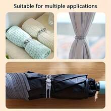 10pcs Reusable Silicone Tie Wraps - Multipurpose Cable Organizer For Wires, Cords And Cables - Easy To Use And Durable - Multicolor - View 5