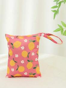 1pc Cartoon Print Wet Wipe Bag/Diaper Bag, Baby Shower Party Home Decor Gift - Multicolor - View 9