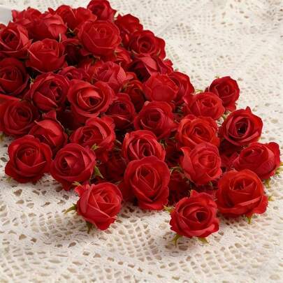 10/20/30 piezas Cabezas y brotes de rosas artificiales, decoración de boda, regalo del Día de San Valentín, decoración de fiesta de cumpleaños, corona de boda, decoración del hogar, restaurante, dormitorio, alféizar de la ventana, decoración de Año Nuevo, jardín al aire libre, de vuelta a la escuela, ceremonia de boda, accesorios de foto DIY, materiales de manualidades