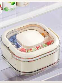 3-Layer Divided Food Storage Container With Lid, Serving Tray With Handle, Suitable For Candy, Vegetables, Fruits, Nuts, Picnics, Parties, Refrigerator Organization, Airtight Food Storage, Fresh Food Storage, Candy, Nuts, Spice Food Storage, Snack Box - Multicolor - View 8