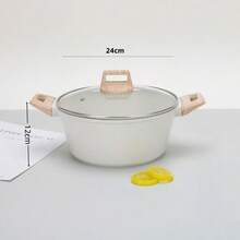 Non-Stick Ceramic Cookware Set, Healthy Pot And Pan Set, Including Soup Pot, Frying Pan And Pan Set, Kitchen Cooking Set, White Granite Coating, Suitable For Stir-Frying And Cooking, Essential Kitchen Utensils For Induction Cooktop - View 16