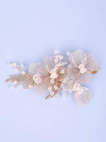 1pc Gold Leaf Headband, Suitable For Wedding Occasions - Gold - View 5