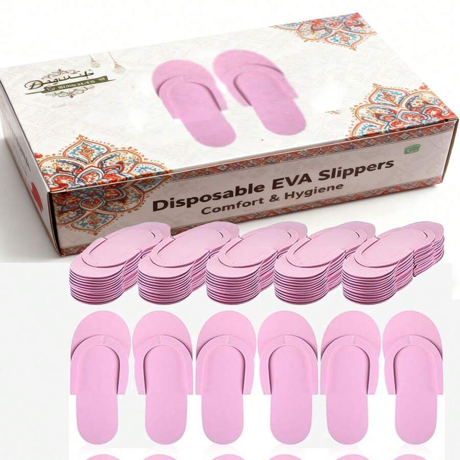 24 Pairs Pedicure Slippers Disposable Flip Flops For Pedicures Pink Pedicure Flip Flops For Women Salon Spa Beach Party Guests - Multicolor - View 1