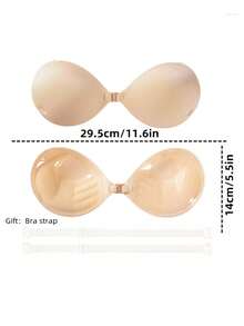 1pc Palm-Shaped Silicone Invisible Bra, Push-Up 3cm Thick Padding, Strapless Breast Pads Suitable For Large And Small Chests, Perfect For Daily Wear, Wedding Dress, Evening Gown, Party - Multicolor - View 11