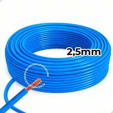 Flexible Electrical Cable Wire 2.5mm 50M Roll Inmetro Flame Retardant High Durability Safety Installations - Blue - View 3