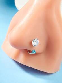 Khuyên tai sụn hình móng ngựa 18G kèm đá CZ thay thế, khuyên mũi đôi có ren trong, khuyên tai thép không gỉ 8mm, trang sức xỏ khuyên tai vành tai, khuyên môi. - Nhiều màu - Xem 9