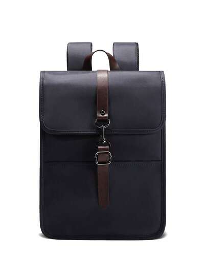 1pc 14-Inch Laptop Backpack, Minimalist Business Commuter Backpack For Men, Fashionable Flip-Cover Korean Style