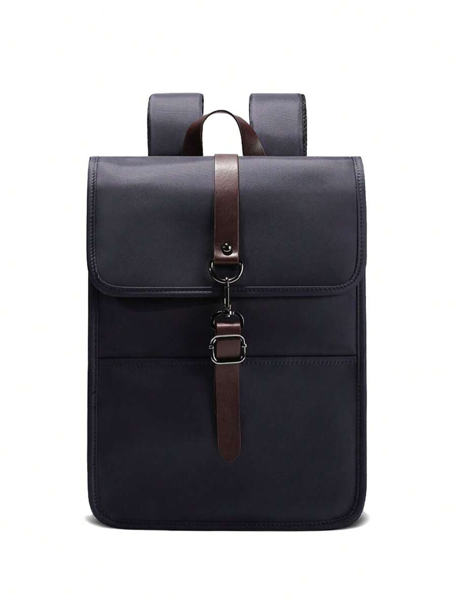 1pc 14-Inch Laptop Backpack, Minimalist Business Commuter Backpack For Men, Fashionable Flip-Cover Korean Style,Y2k - A - View 1