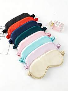 Unisex Lightweight Blackout Sleep Eye Mask, Adjustable Elastic No-Pressure Blindfold For Sleeping, Travel, Office Nap, Home Use - Multiple Styles - View 4