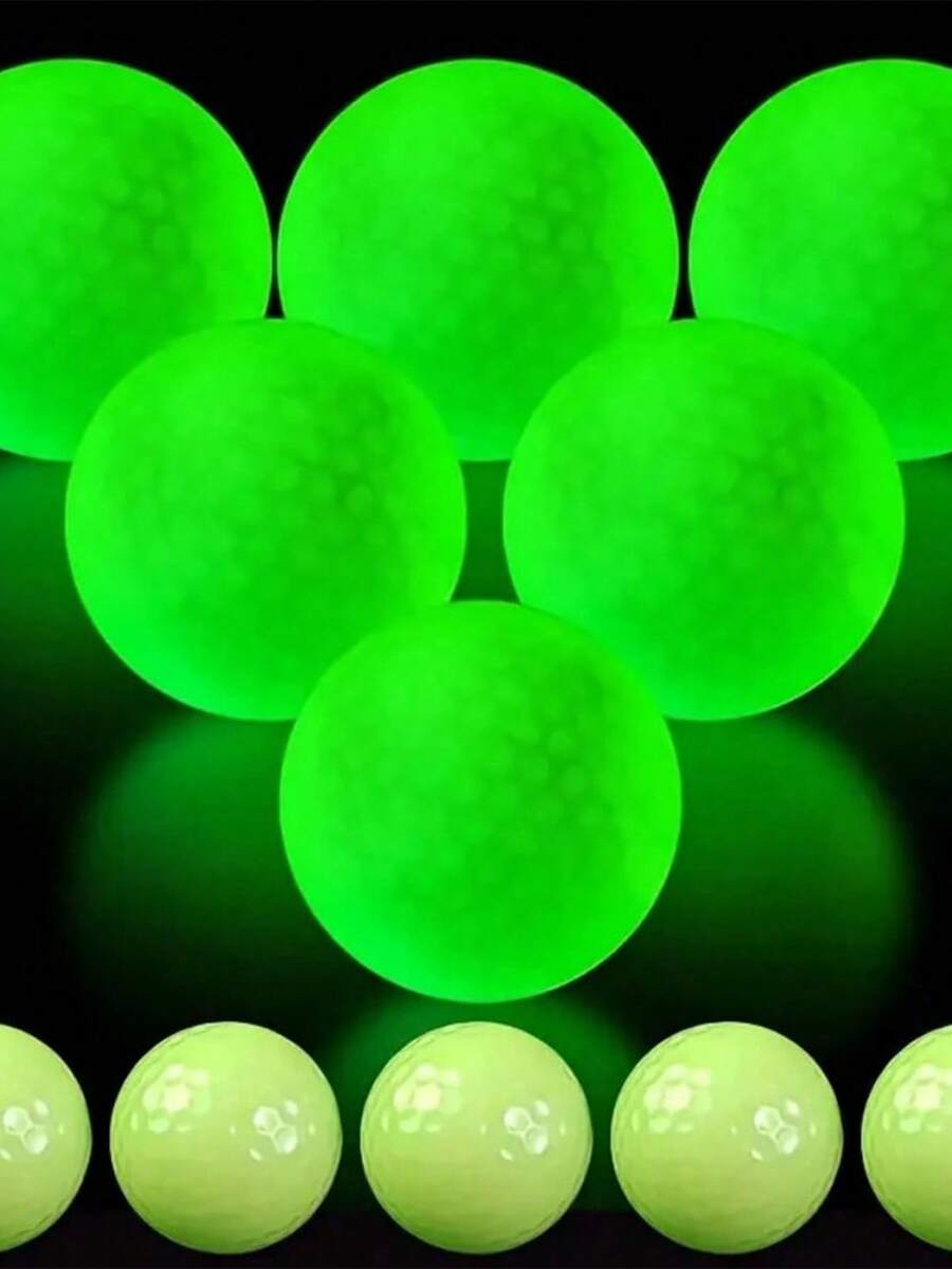 Pelotas de golf que brillan en la oscuridad - Pelotas de golf luminosas automáticas, adecuadas para entrenamiento nocturno, absorben la luz automáticamente, regalo perfecto para golfistas, accesorios de golf, accesorios deportivos al aire libre, suministros de golf, preparación para partidos nocturnos, material de goma, sin necesidad de energía, aplicable para accesorios de juego, entrenamiento de golf, deportes de equipo al aire libre, regalos de golf, regalos para hombres, regalos personalizados, regalos de cumpleaños - Multicolor - Ver 1