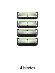 Afeitadora de manual para hombres, que contiene 6 capas de cuchillas de repuesto de acero inoxidable, adecuada tanto para uso en seco como húmedo, afeitado suave, set de afeitadora para hombres - Maquinilla de Afeitar - Ver 10