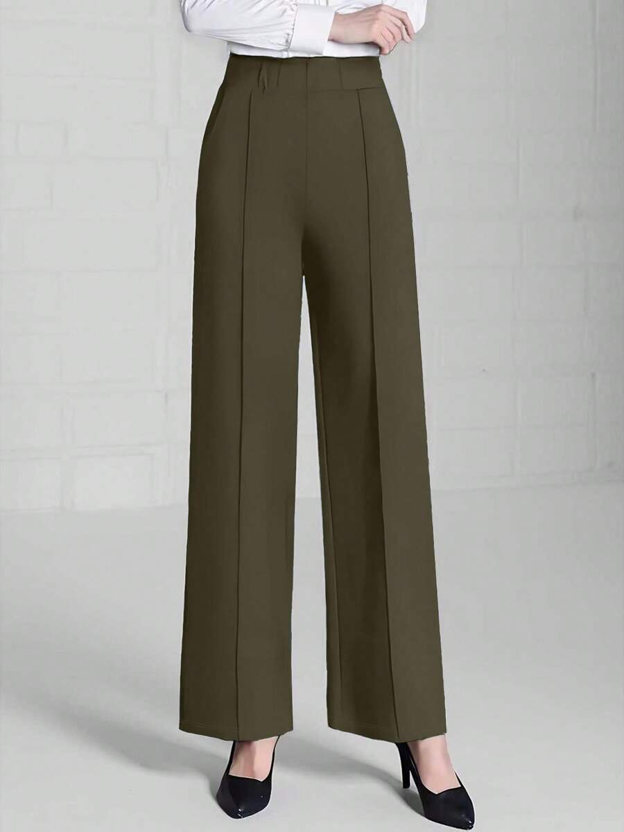 2025秋冬直筒裤，女士宽松高腰休闲裤，优雅妈妈套装裤