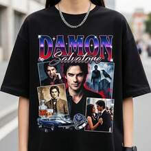 Maglietta di Damon Salvatore - Merchandising TVD - nero - Visualizzare 6
