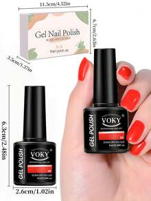 VOKY 7pcs Colorful Gel Nail Polish Set - Vibrant Colors, All Season Use, Perfect Choice For Hand And Foot Nail Care, Gel Nail Polish - Multicolor - View 3