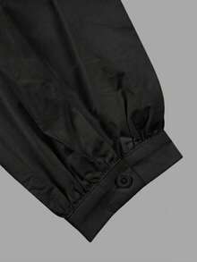 ii 彼得潘领甜美宽松长袖百搭女式上衣，春季款 - 黑色 - 查看 6