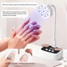 DENGXUN Mini Rechargeable UV Nail Lamp, 360° Flexible & Fashionable Design, 2 Adjustable Timer Modes. Suitable For Manicure And Nail Polish Curing, Portable & Practical, Perfect Gift Choice. - Multicolor - View 3