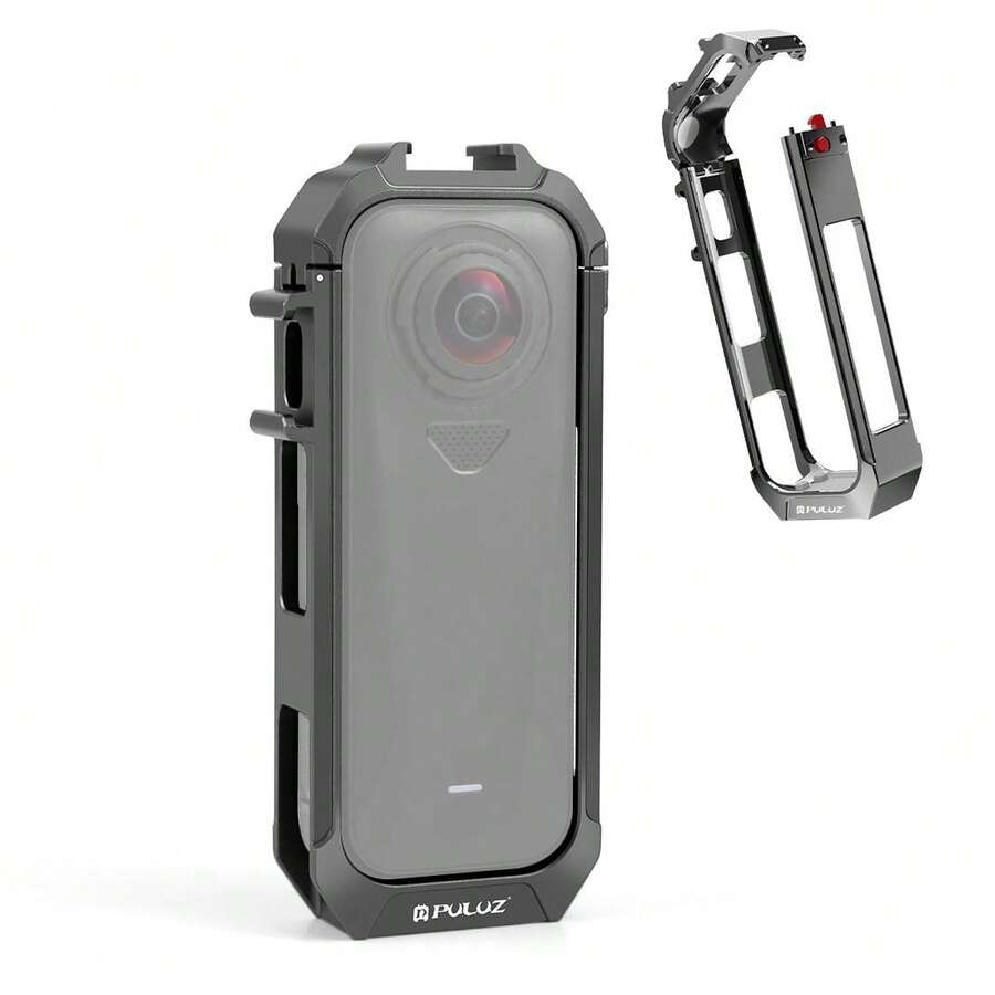 For Insta360 X4 Air PULUZ Metal Protective Cage Rig Housing Frame With Expand Cold Shoe Base (Grey) - View 1