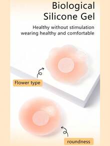 2/8/16 Pairs Reusable Nipple Covers For Women, Silicone Invisible Breast Petals With Travel Case - Pink - View 4