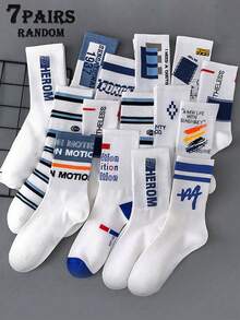 7 双男士百搭休闲运动篮球袜 - 彩色 - 查看 1