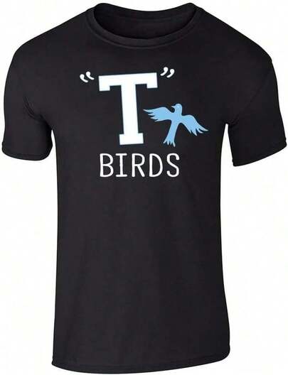 Camiseta con Logo de T Birds Tbird Gang Retro de los años 50 y 60, Camiseta Gráfica para Hombres